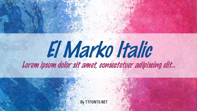 El Marko Italic example